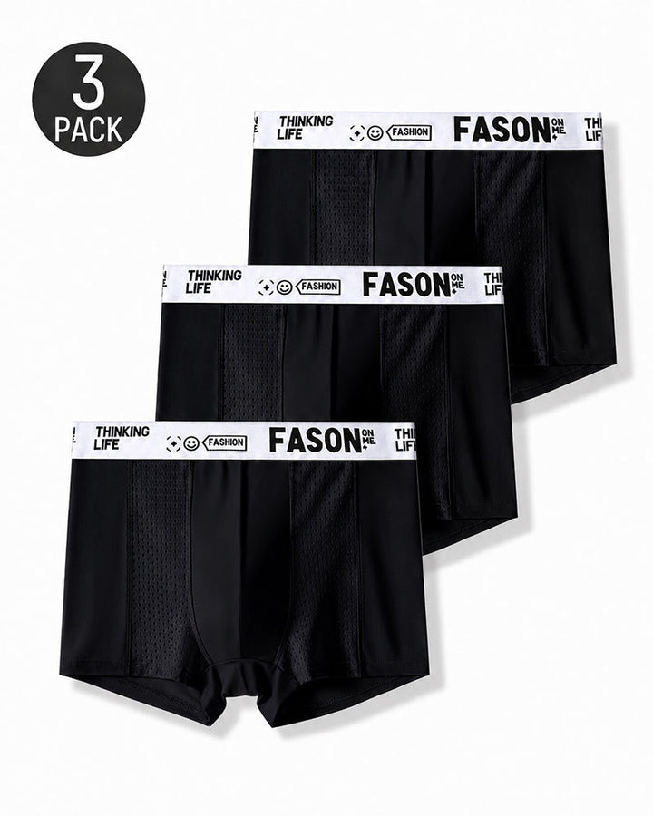Multiple Pack Men's Letter Belts Comfortable Breathable Boxer Briefs