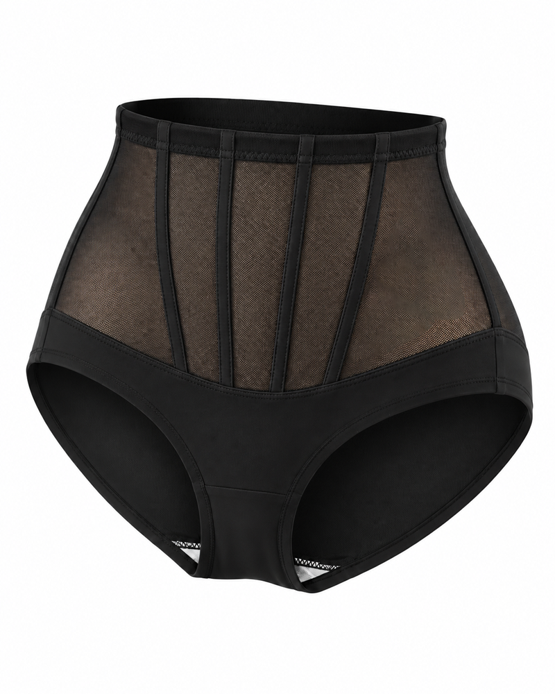 3-Pack High-Waisted Tummy Control Mesh Shaping Panties