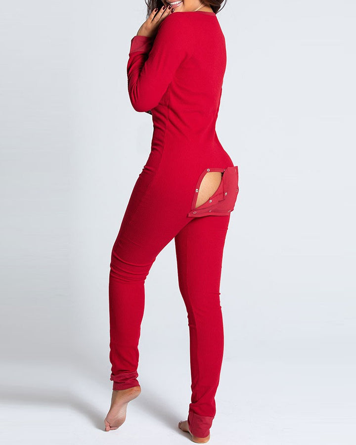 Last 4 hours 58% OFF -🎄Women Button Flap Sexy Jumpsuit 🎁