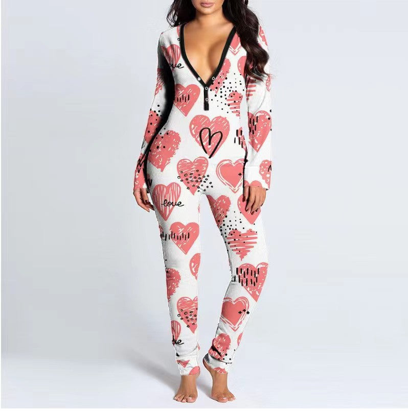 Last 4 hours 58% OFF -🎄Women Button Flap Sexy Jumpsuit 🎁