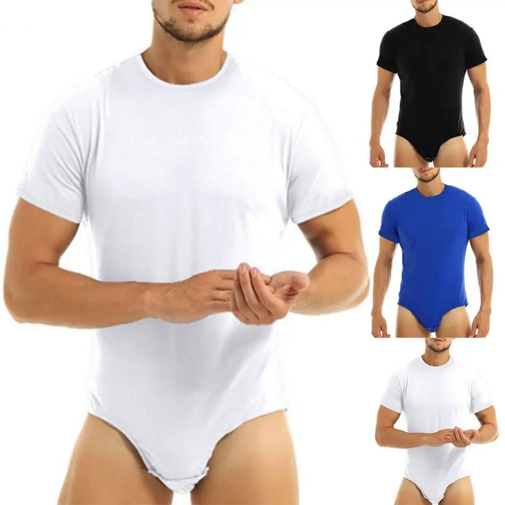 Mens Button Crotch Bodysuit