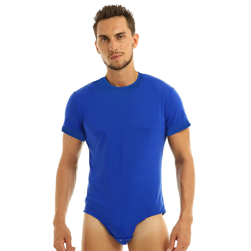 Mens Button Crotch Bodysuit