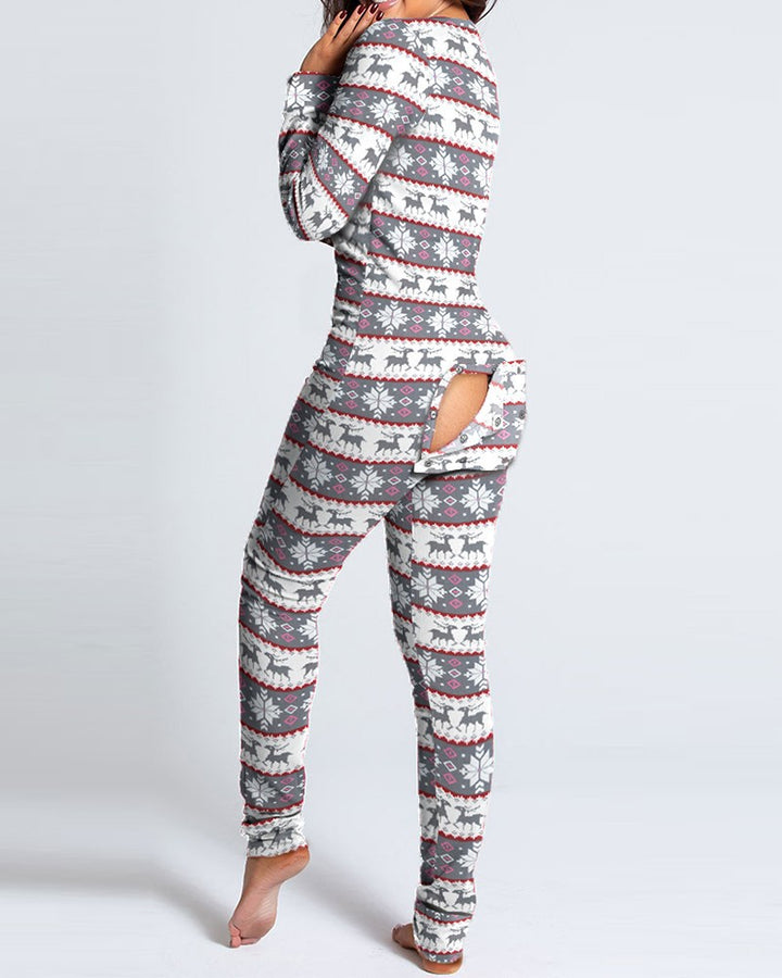 Last 4 hours 58% OFF -🎄Women Button Flap Sexy Jumpsuit 🎁