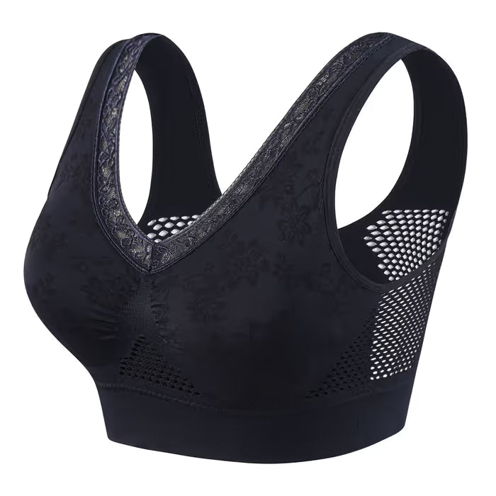 🔥Breathable, non-wired plus-size mesh bra for middle-aged and older women
