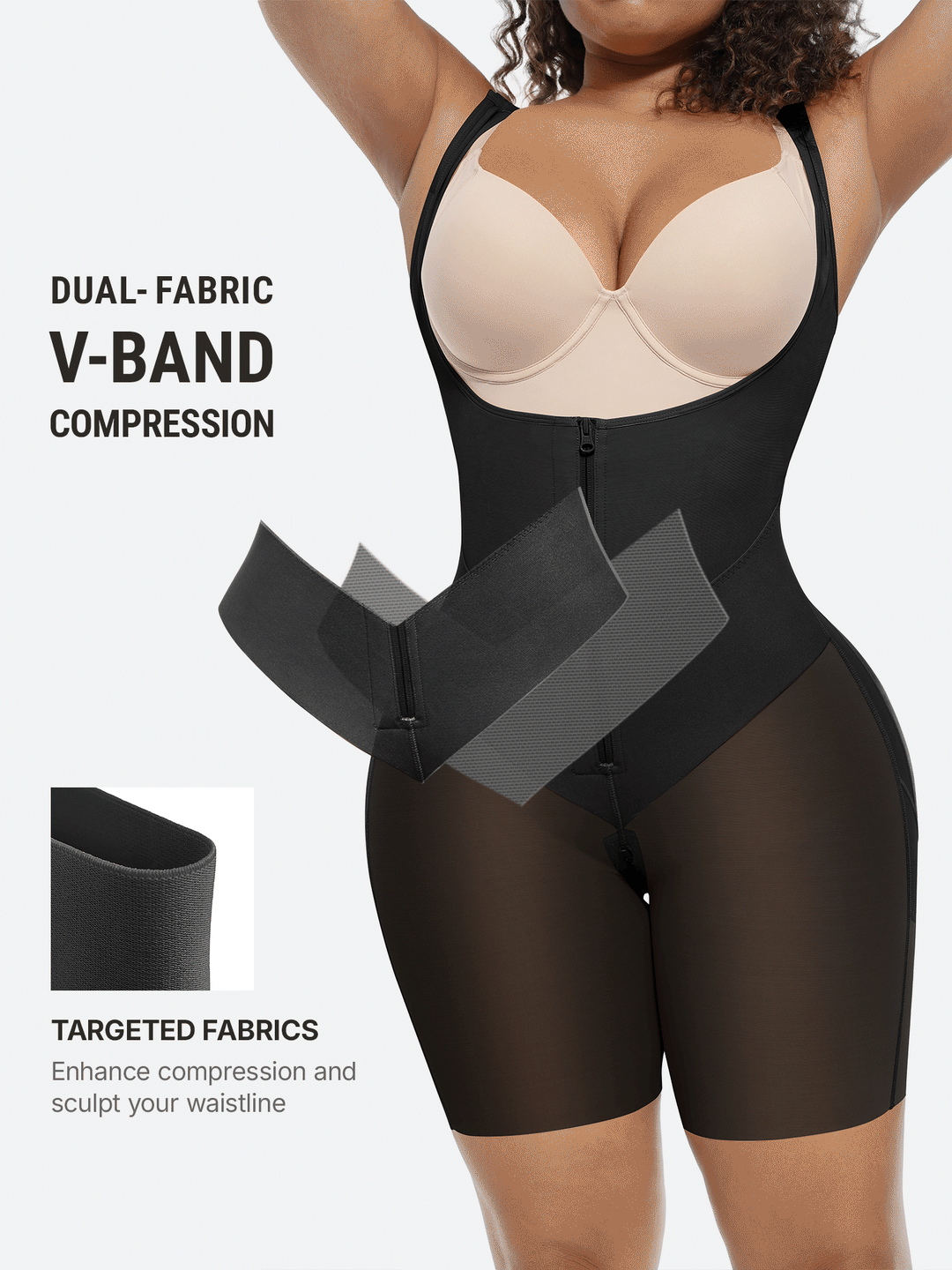 V-Shaped Faja Tummy Control Butt Lift Bodysuit Bundle