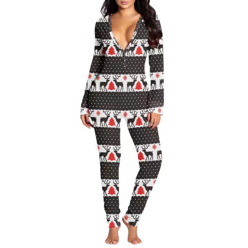 Last 4 hours 58% OFF -🎄Women Button Flap Sexy Jumpsuit 🎁