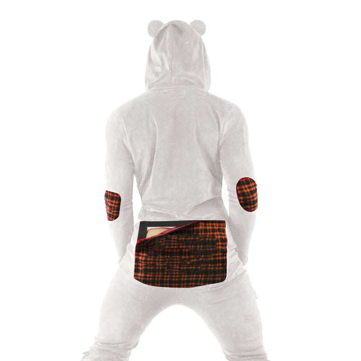 Men's Hooded Pajamas Button Flap Jumpsuit