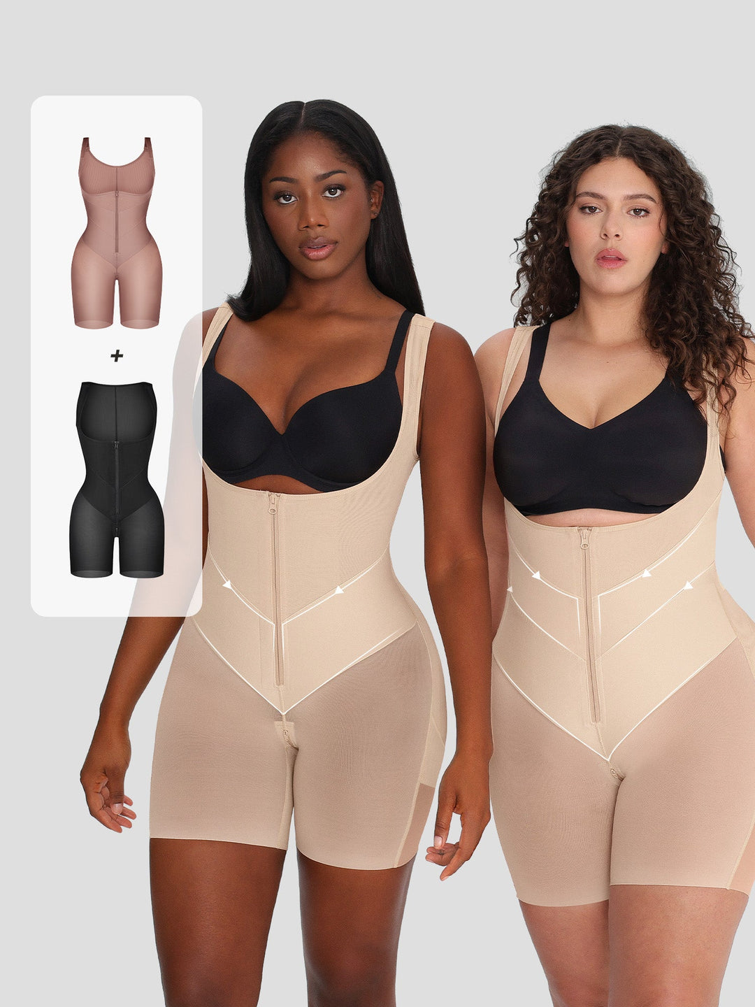 V-Shaped Faja Tummy Control Butt Lift Bodysuit Bundle