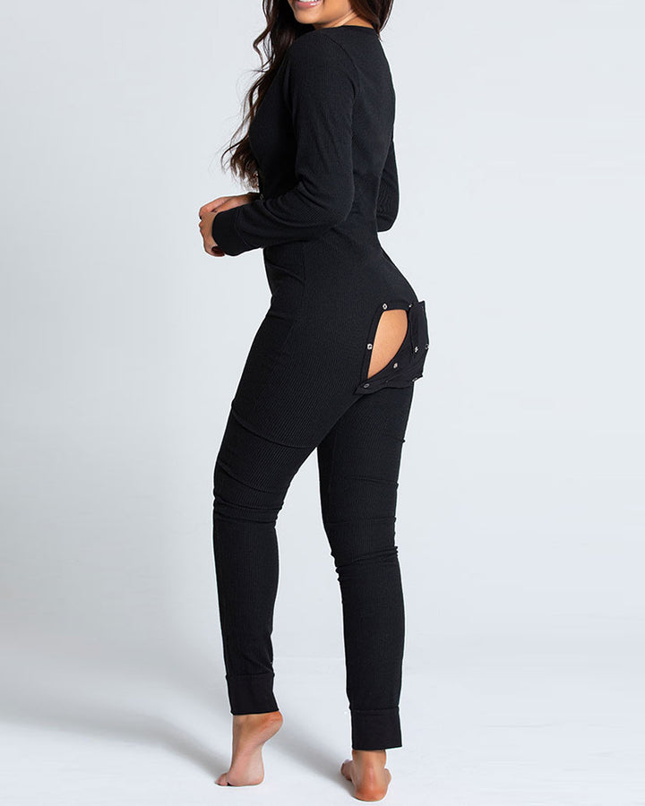 Last 4 hours 58% OFF -🎄Women Button Flap Sexy Jumpsuit 🎁