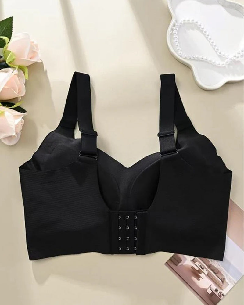 Women's Solid Color Four-Row Adjustable Wire-Free Comfortable bra