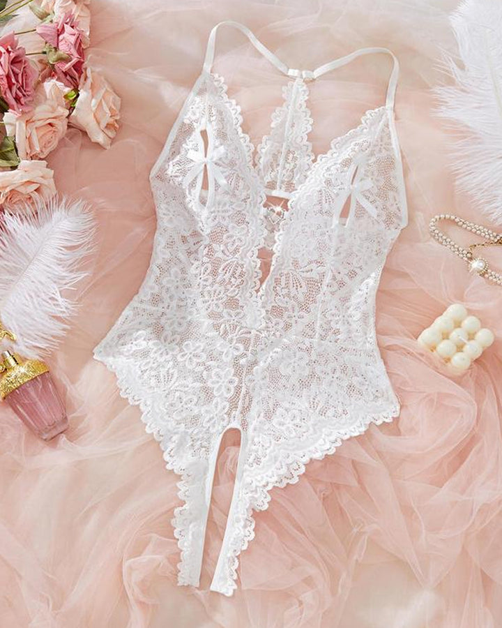 Women's Sexy Lace Bodysuit Pajamas