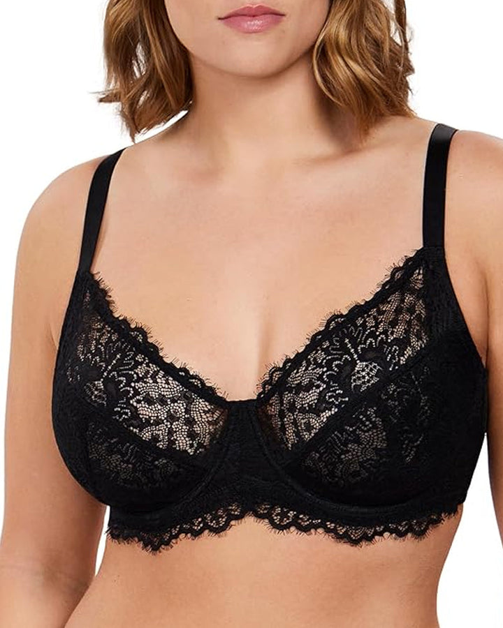 Sunflower Lace Unlined Unpadded Large Size Full Cup Underwire Bra