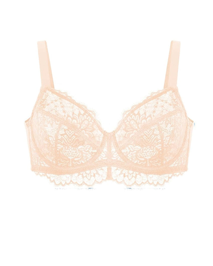 Sunflower Lace Unlined Unpadded Large Size Full Cup Underwire Bra