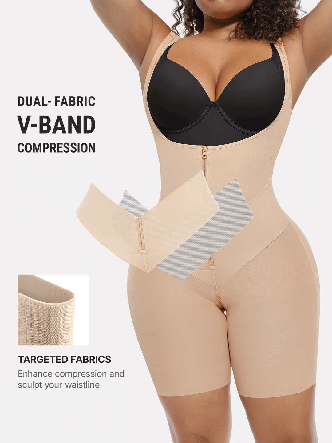V-Shaped Faja Tummy Control Butt Lift Bodysuit Bundle