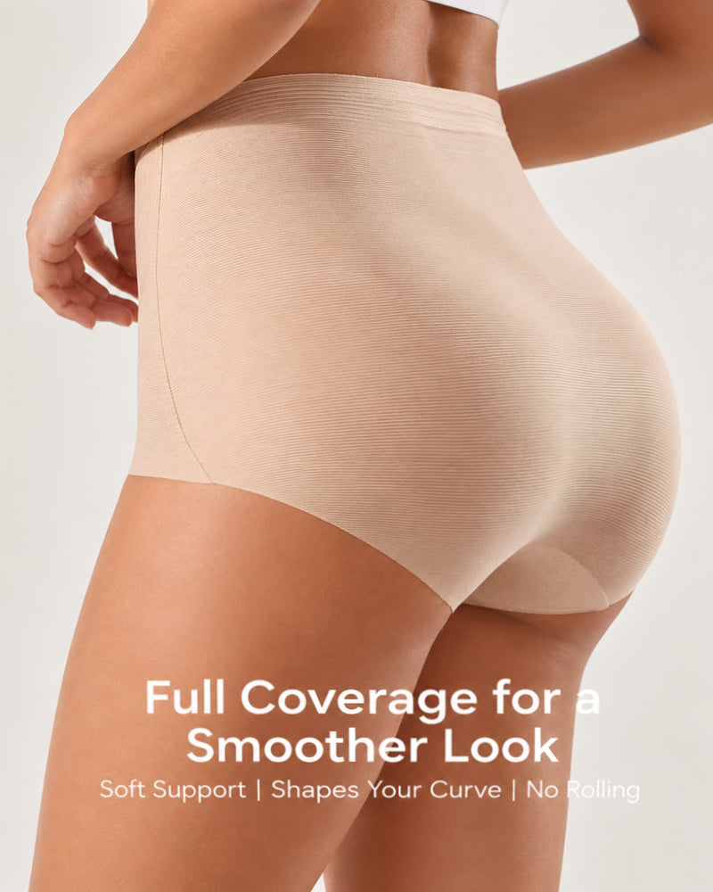 4-Pack Ultra-Thin Seamless High-Waist Breathable Comfort Panties