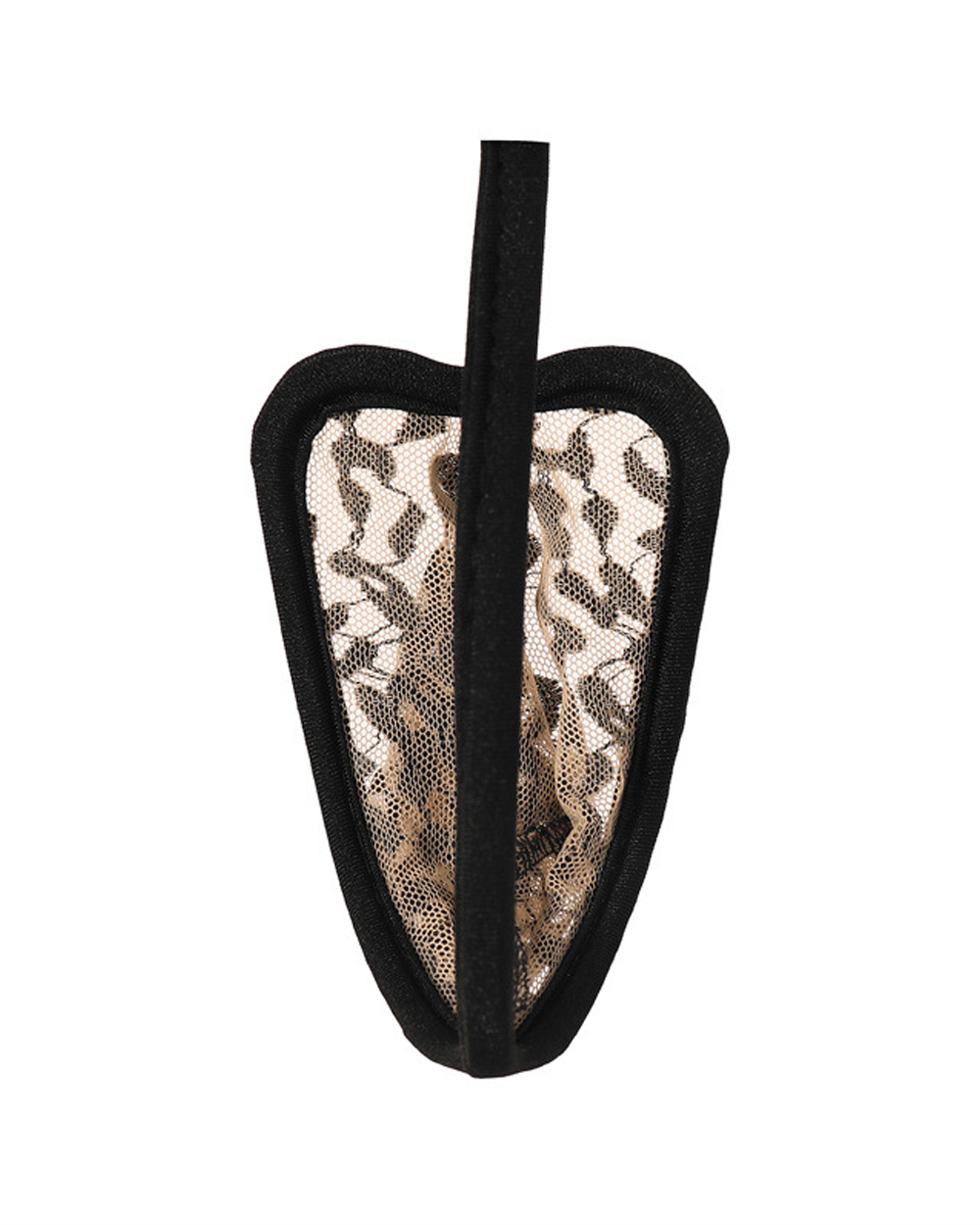 Men's Leopard Print Mesh Pouch Thong