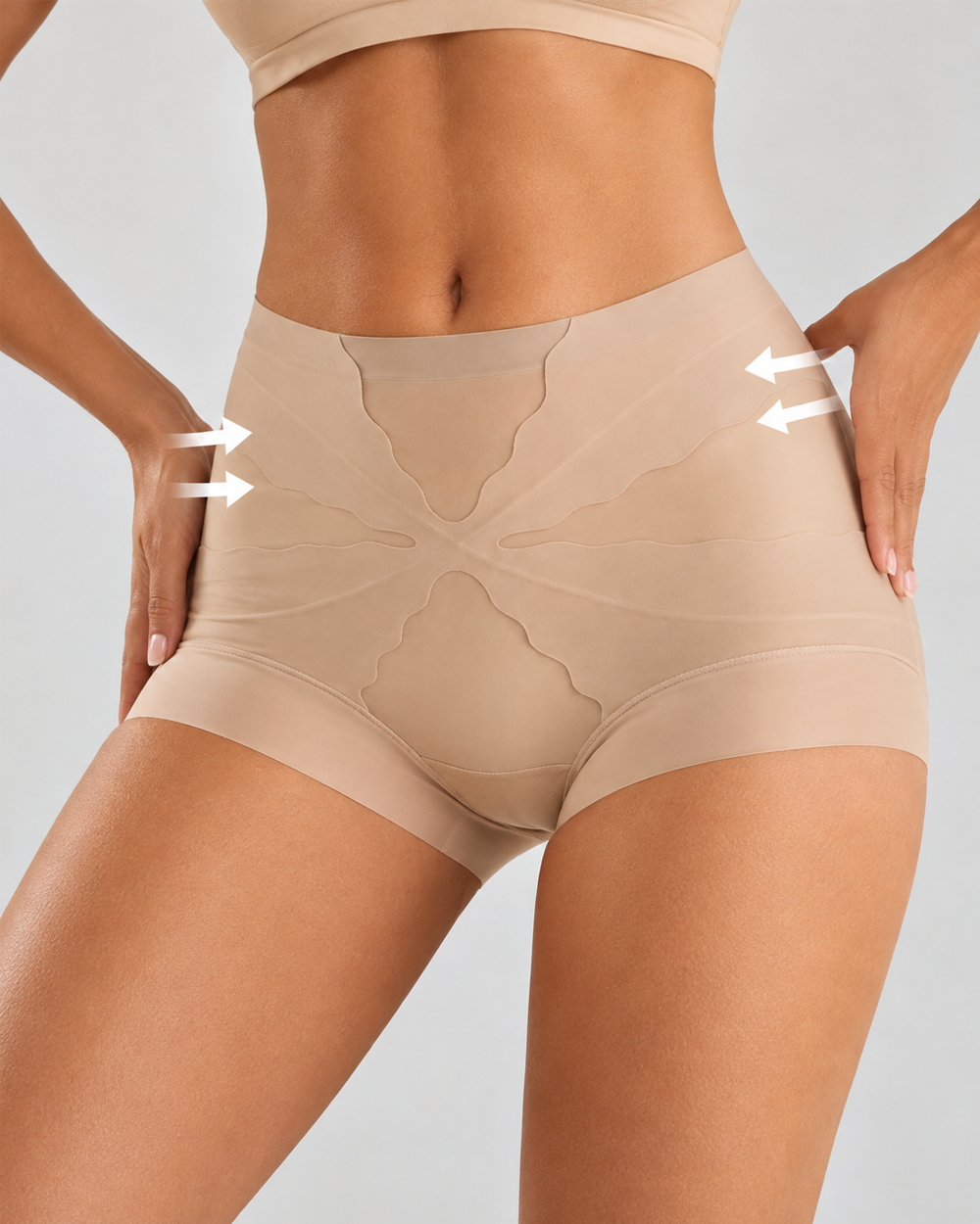 2-Pack High Waist X-Shaped Tummy Control Butt Lifting Shapewear Panties