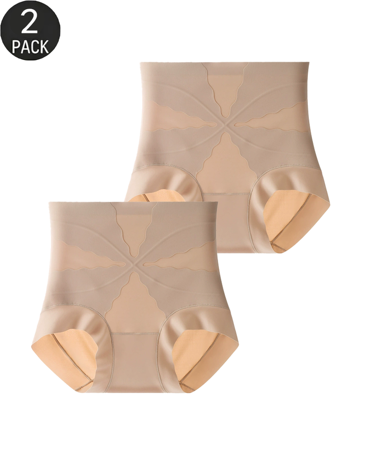 2-Pack High Waist X-Shaped Tummy Control Butt Lifting Shapewear Panties