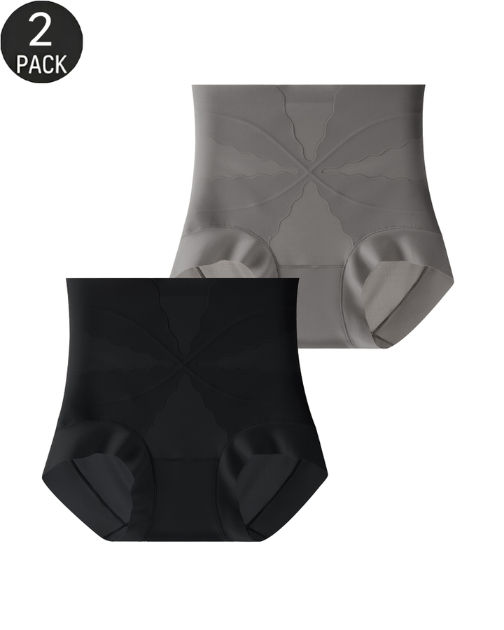 2-Pack High Waist X-Shaped Tummy Control Butt Lifting Shapewear Panties