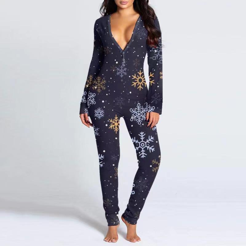 Last 4 hours 58% OFF -🎄Women Button Flap Sexy Jumpsuit 🎁