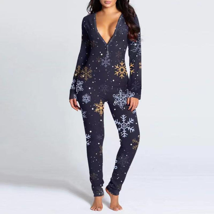 Last 4 hours 58% OFF -🎄Women Button Flap Sexy Jumpsuit 🎁