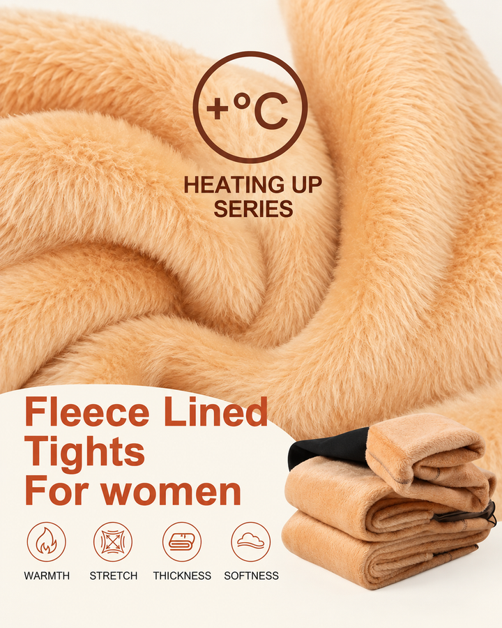 Fleece-Lined Sheer Look Tummy Control Thermal Leggings
