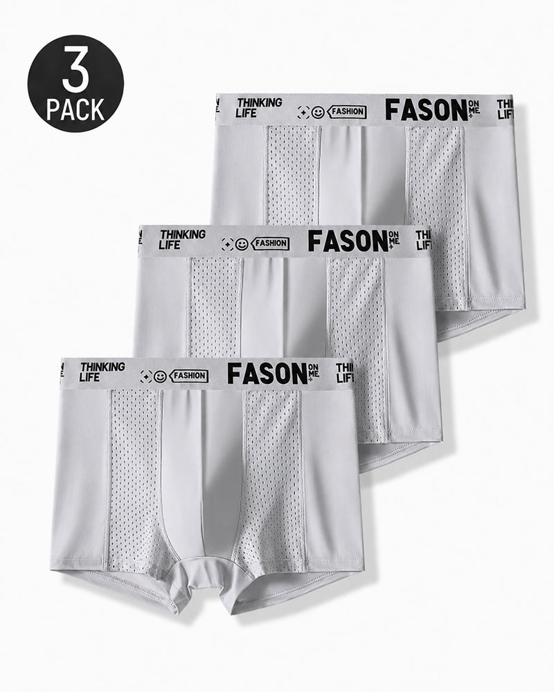 Multiple Pack Men's Letter Belts Comfortable Breathable Boxer Briefs