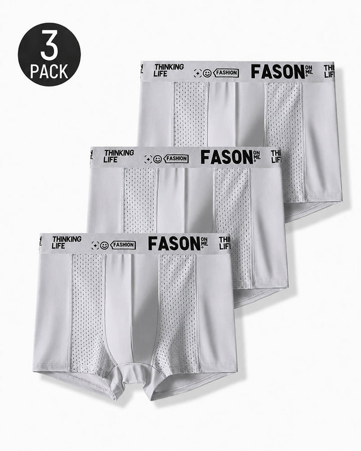 Multiple Pack Men's Letter Belts Comfortable Breathable Boxer Briefs