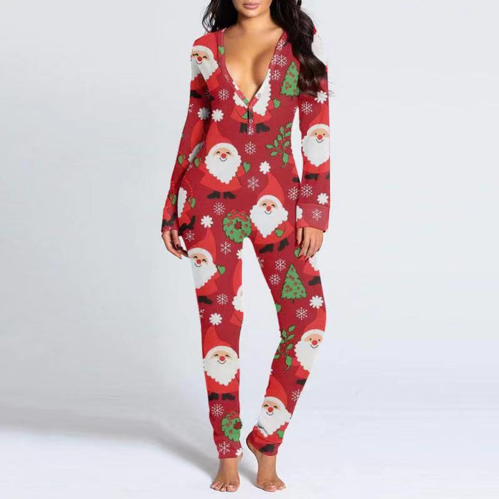 Last 4 hours 58% OFF -🎄Women Button Flap Sexy Jumpsuit 🎁