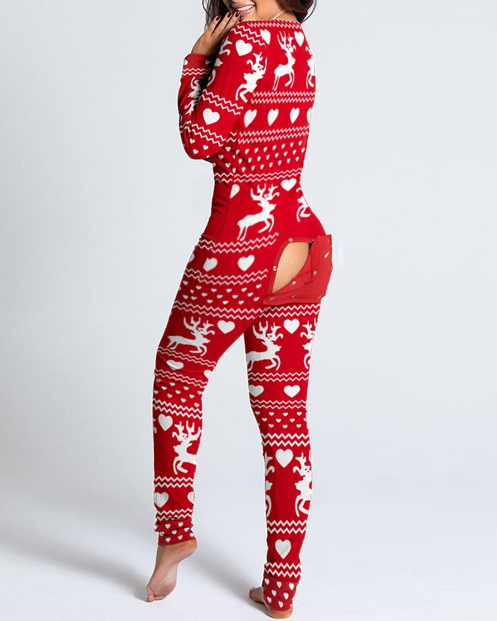 Last 4 hours 58% OFF -🎄Women Button Flap Sexy Jumpsuit 🎁