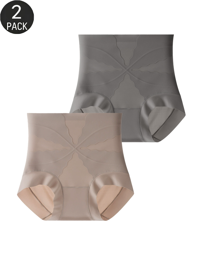 2-Pack High Waist X-Shaped Tummy Control Butt Lifting Shapewear Panties