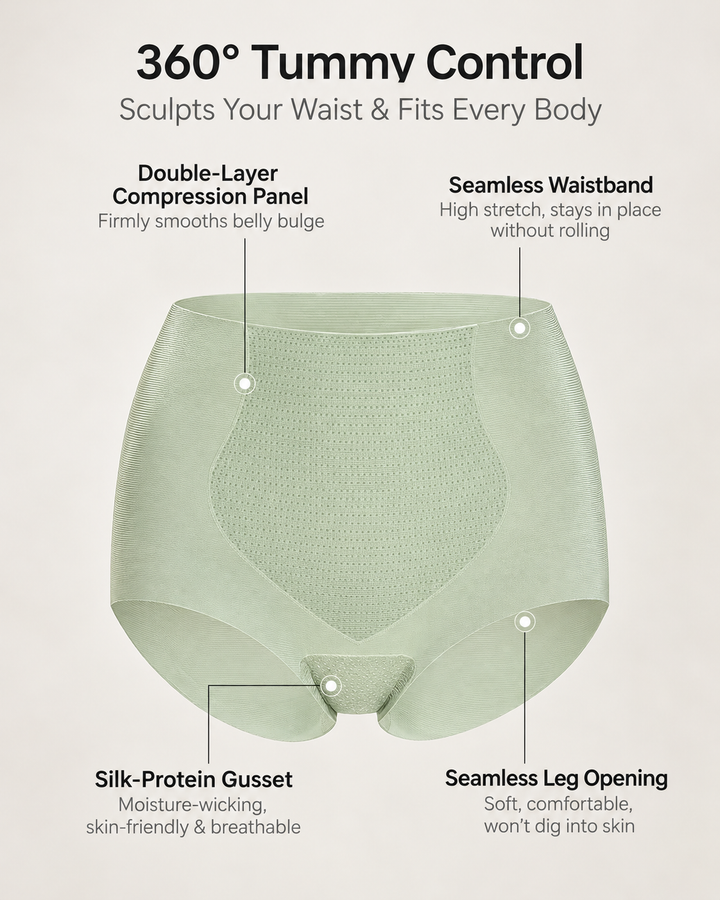 4-Pack Ultra-Thin Seamless High-Waist Breathable Comfort Panties