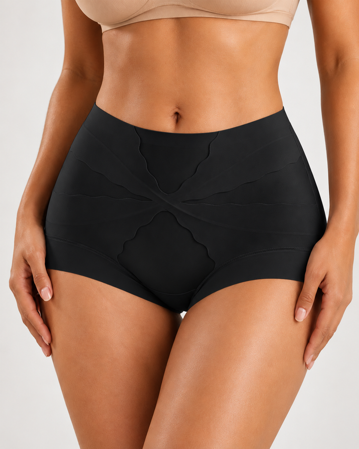 2-Pack High Waist X-Shaped Tummy Control Butt Lifting Shapewear Panties