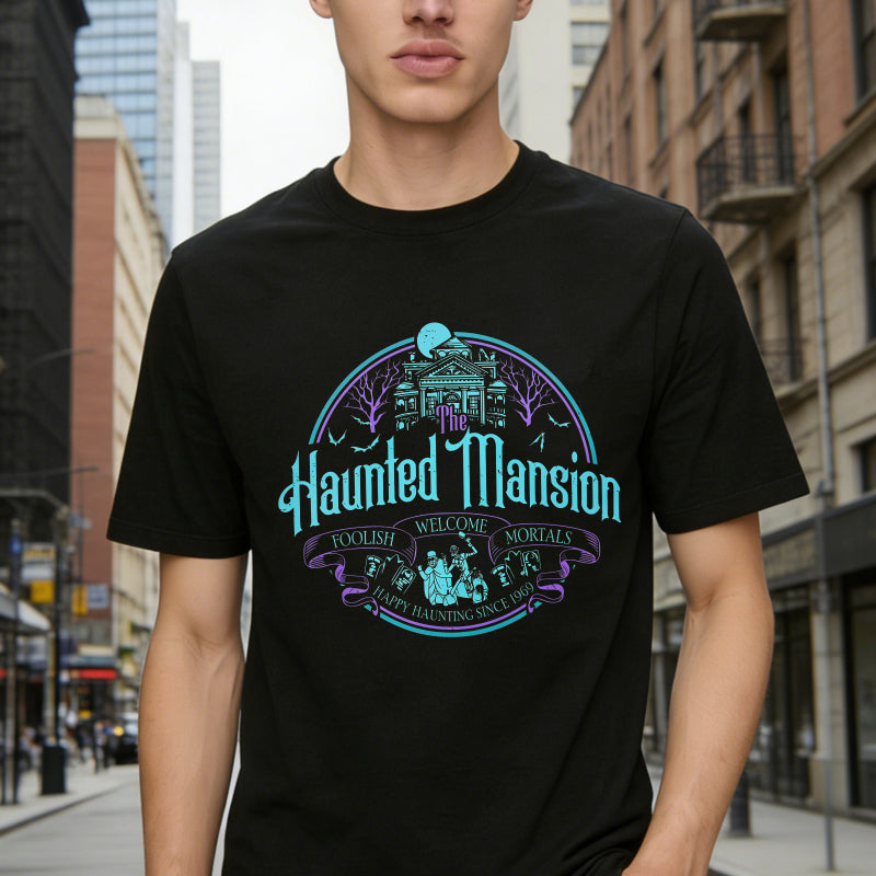Haunted Mansion Gothic Horror House Ghosts Halloween Unisex Classic T-shirt