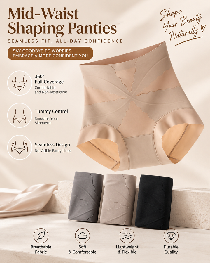 2-Pack High Waist X-Shaped Tummy Control Butt Lifting Shapewear Panties