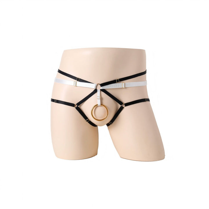 Men's Multi-strap Jockstrap Pouch Cutout Low Rise Sheer Underwear