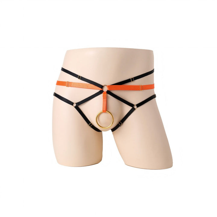 Men's Multi-strap Jockstrap Pouch Cutout Low Rise Sheer Underwear