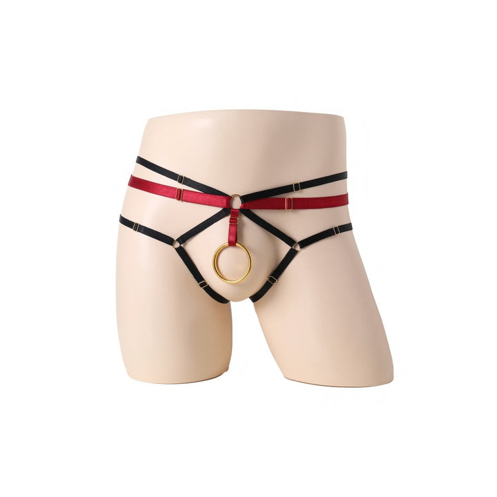 Men's Multi-strap Jockstrap Pouch Cutout Low Rise Sheer Underwear