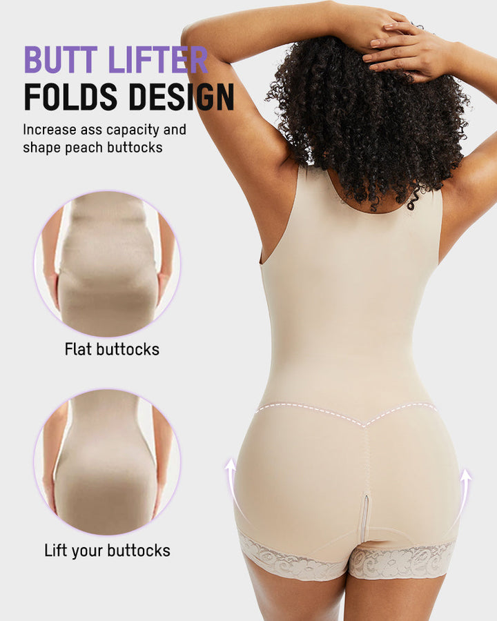 Double-Layer PowerMesh Tummy Sculpt Bodysuit