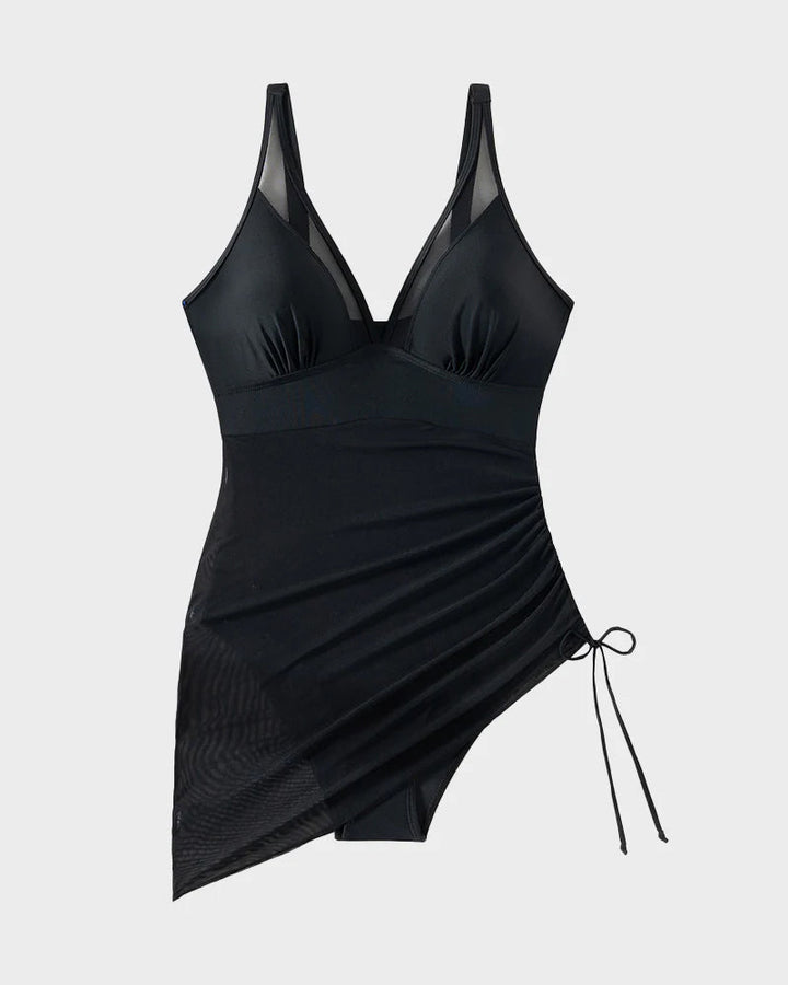 Slimming Mesh Sheer Sarong Wraps Bathing Suit