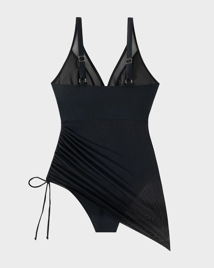Slimming Mesh Sheer Sarong Wraps Bathing Suit