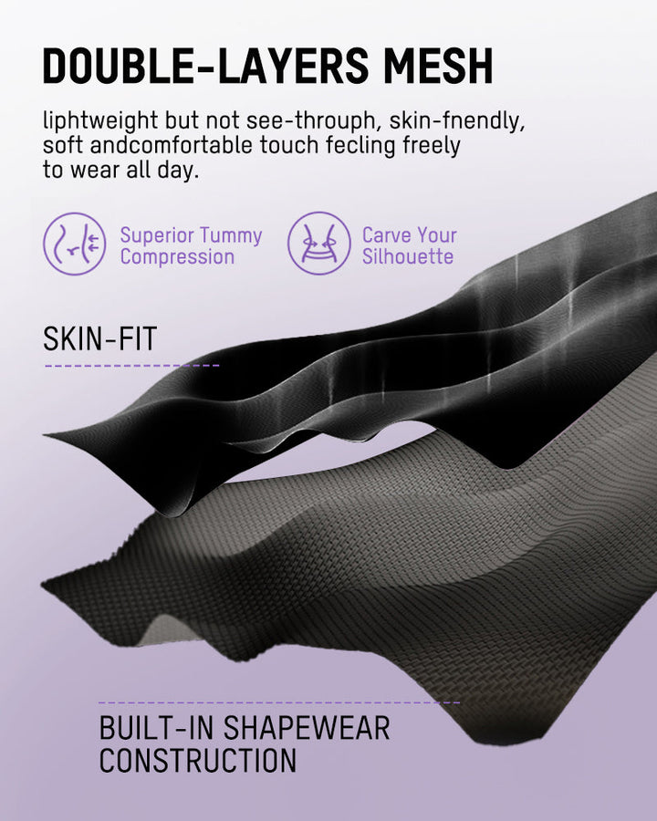 Snap Button Shaping Shorts Bodysuit