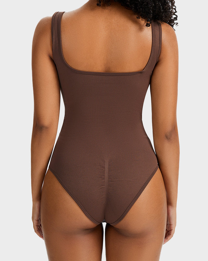 Snap Button Triangle Shaping Bodysuit
