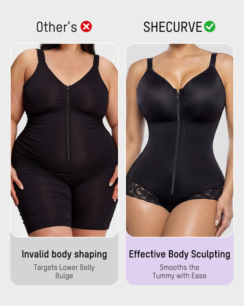 Zip Up Sculpting Bodysuit