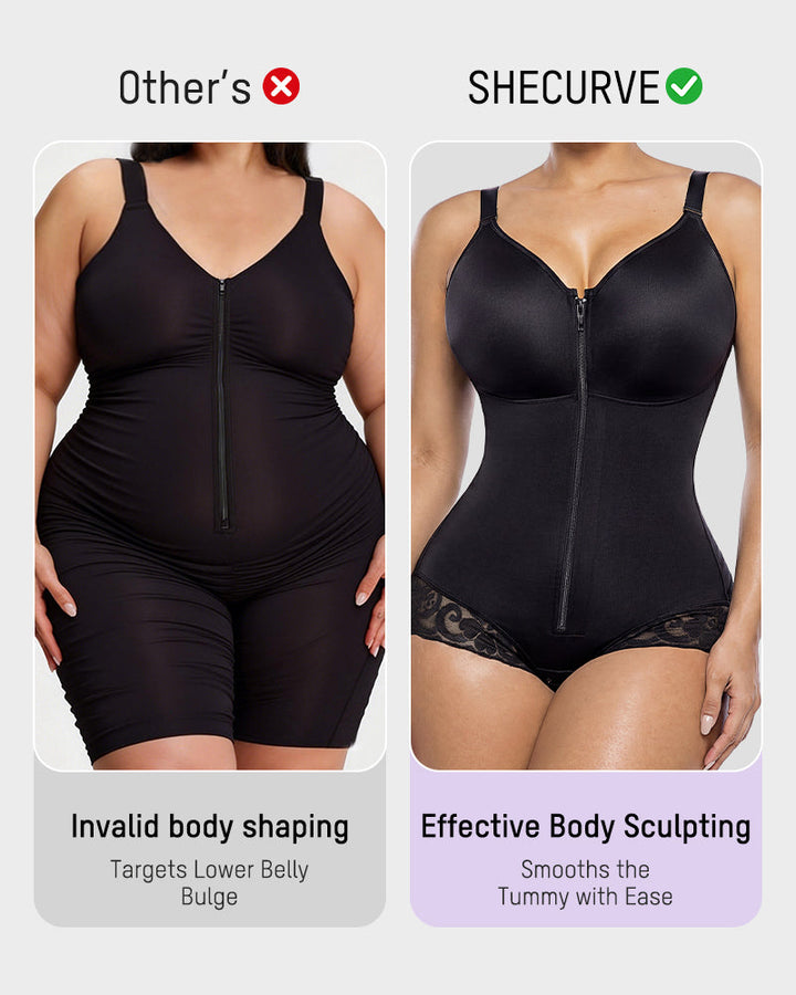 Zip Up Sculpting Bodysuit