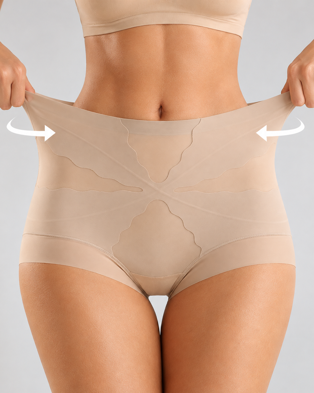2-Pack High Waist X-Shaped Tummy Control Butt Lifting Shapewear Panties