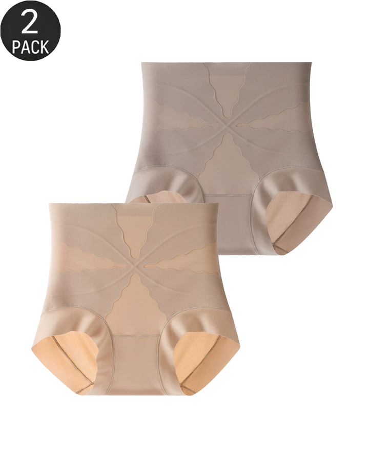 2-Pack High Waist X-Shaped Tummy Control Butt Lifting Shapewear Panties