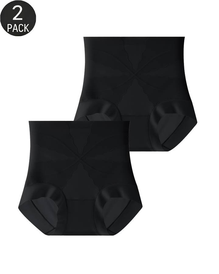2-Pack High Waist X-Shaped Tummy Control Butt Lifting Shapewear Panties