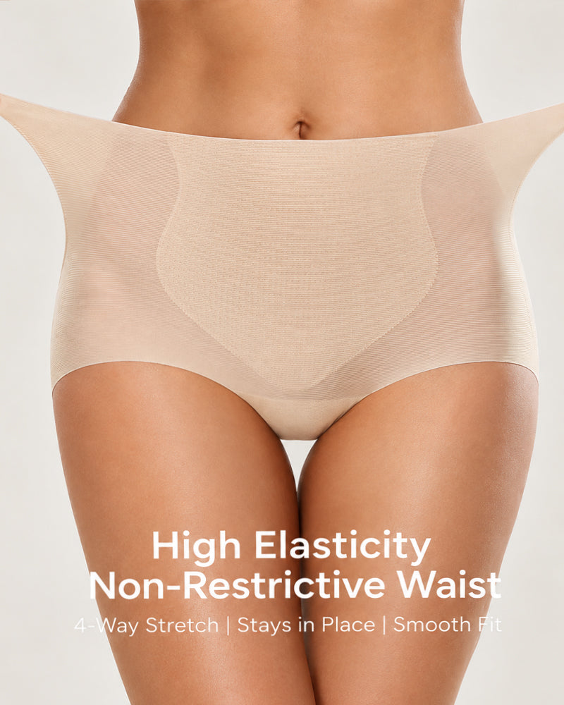 4-Pack Ultra-Thin Seamless High-Waist Breathable Comfort Panties