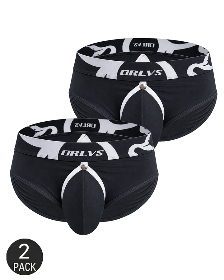 2-Pack Men's Contoured Pouch Low-Rise Briefs